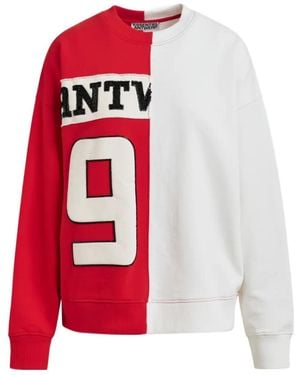 Essentiel Antwerp And Split-Panel Appliquéd Cotton Sweatshirt - Red