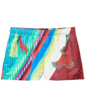 Versace Printed Swim Shorts - Blue