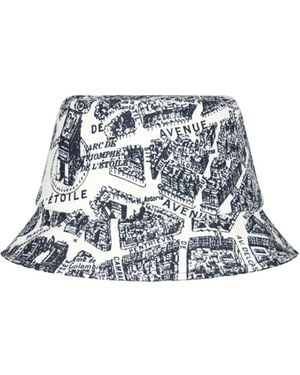 Dior Teddy-D Plan De Paris Reversible Small Brim Bucket Hat - White