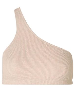 Samsøe & Samsøe Asymmetric One Shoulder Bikini Top - Natural
