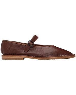 Hereu Mary Jane Flats - Brown