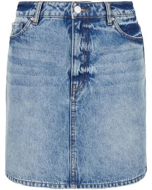 ARMANI EXCHANGE High-Waisted Denim Skirt - Blue