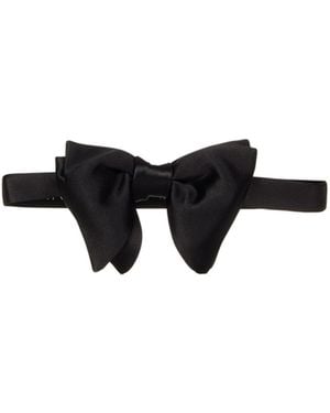 Tom Ford Logo Patch Bow Tie - Black