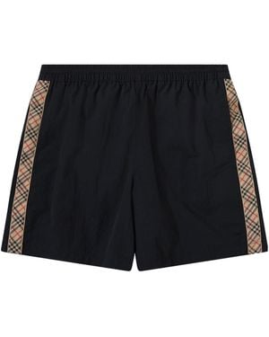 Burberry Solid Color Swim Shorts - Black