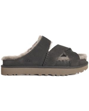 UGG Greenport Cross Strap Slides - Brown