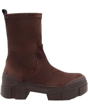 Vic Matié Platform Ankle Boots - Brown