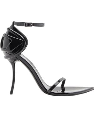 DIESEL D-Tenhalf-Stiletto Sandals - Metallic
