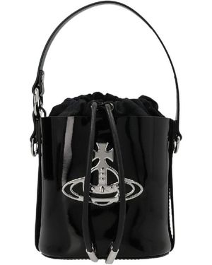 Vivienne Westwood Daisy Leather Bucket Bag - Black