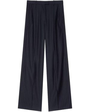 Givenchy Double Pleat Striped Pants - Blue