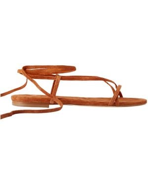 Aeyde Solid Color Suede Sandals - Brown