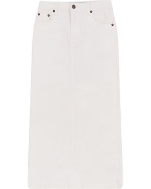 Tonywack Five-Pocket Denim Skirt - White