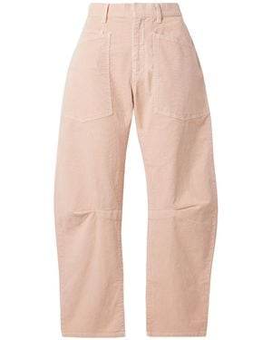 Nili Lotan Corduroy Tapered Pants - Pink