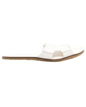 The Row Cut-Out Faux-Leather Sandals - White