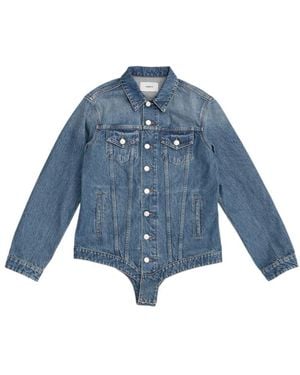 Coperni Tight-Shaped Denim Jacket - Blue