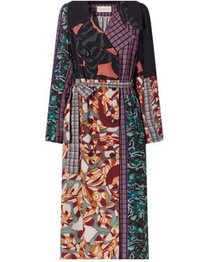 Dries Van Noten Patchwork Printed Trench Coat - Multicolour