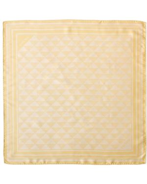Prada Jacquard Silk Scarf 55 - Natural