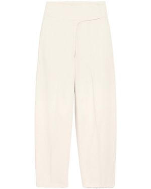 Ami Paris Ami Wrapped Belted Balloon Jeans - White