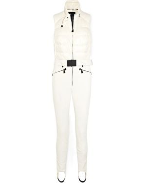Moncler Long-Sleeved Onesie Ski Suit - White