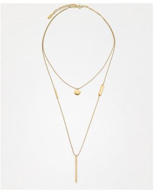 Brunello Cucinelli 18K Necklace With 0.015Ct Diamond - White
