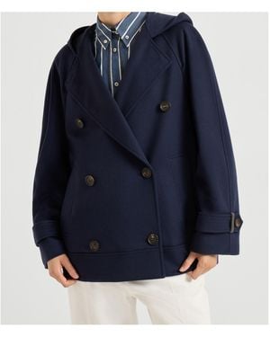 Brunello Cucinelli Long-Sleeved Coat - Blue