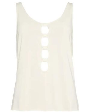Eres Cut-Out Curl Top - White