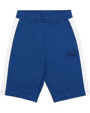 EA7 Elastic Waist Shorts - Blue