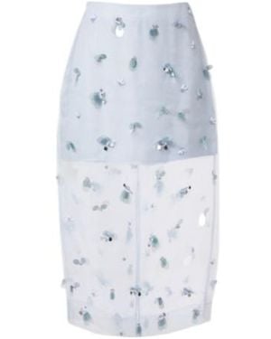 Jonathan Simkhai Delilah Embellished Midi Skirt - Blue
