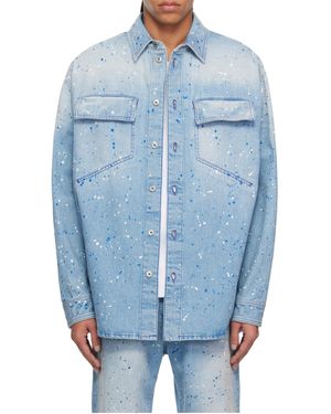 Off-White c/o Virgil Abloh Splatter Print Shirt - Blue