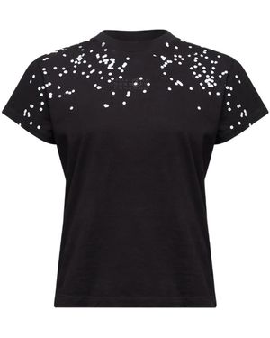 MM6 by Maison Margiela Short-Sleeved Crewneck T-Shirt - Black