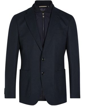 BOSS Textured Blazer - Blue