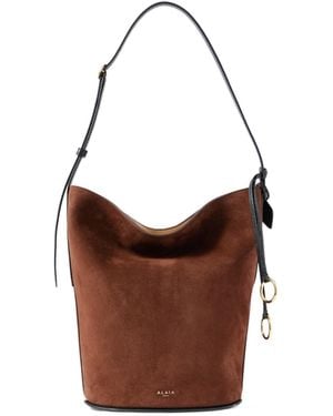 Alaïa Alaïa Top Handle Small Bucket Bag - Brown