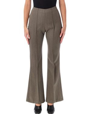 Frankie Shop High-Waisted, Slightly Flared Casual Trousers - Brown