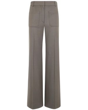Victoria Beckham Straight-Leg Casual Pants - Gray