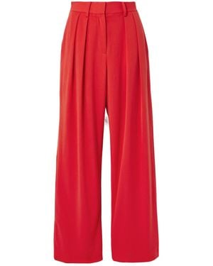 STAUD Solid-Color Casual Pants - Red