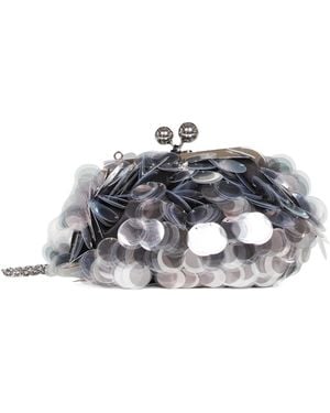 Weekend by Maxmara Sequin-Embellished Clutch Bag - Metallic
