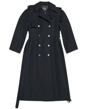 Balenciaga Hourglass Trench Coat - Black