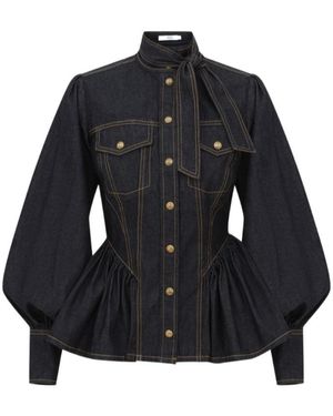 Zimmermann Denim Fitted Shirt - Black
