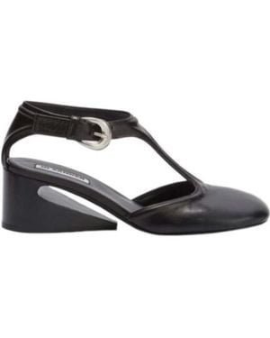 Jil Sander Mary Jane Buckled Court Shoes - Black