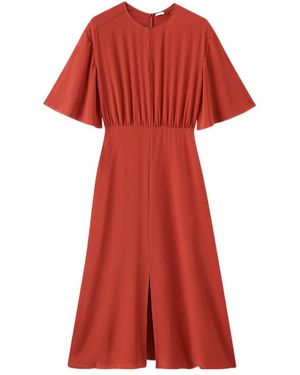 JOSEPH Silsila Front Slit Dress - Red