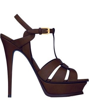 Saint Laurent Tribute High-Heeled Sandals - Blue