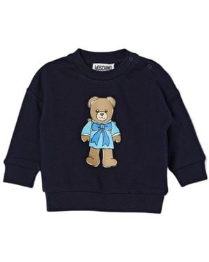 Moschino Teddy Bear-Print Sweater - Blue