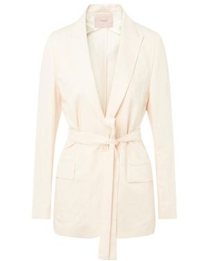 Twinset Long-Sleeved Lapel Blazer - White