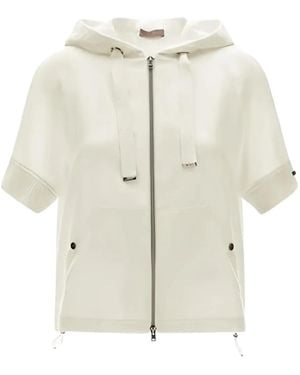 Herno Hooded Zip-Front Jacket - White