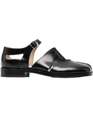 Maison Margiela Tabi Buckled Strap Shoes - Black