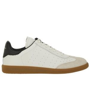 Isabel Marant Logo Printed Lace-Up Trainers - White