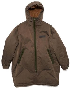 Acne Studios Shearling-Lined Hooded Coat - Brown