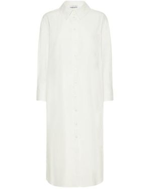 Anine Bing Mika Shirt Cotton Poplin Midi Dress - White
