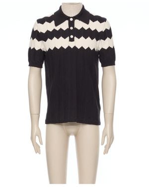 Valentino Short-Sleeved Knit Polo Shirt - Blue