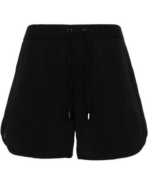 Brunello Cucinelli Fisherman's-Knit Cotton Shorts - Black