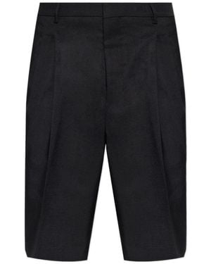 Ami Paris High Waist Wide Bermuda Shorts - Black